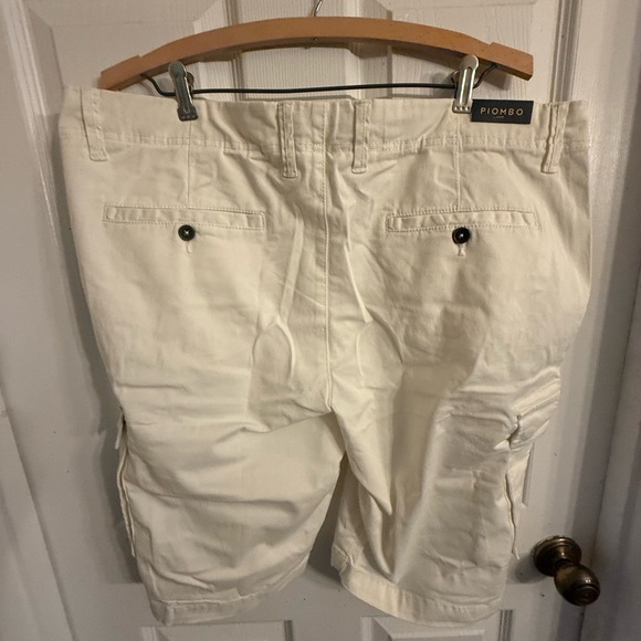 Piombo Men's Light Ivory Bremuda Cargo Shorts Men’s SZ. 40 NWT - Picture 4 of 7
